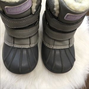 Cat & Jack kids size 8 gray winter boots